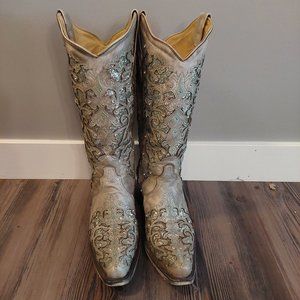 Corral leather ladies cowboy boots size 9